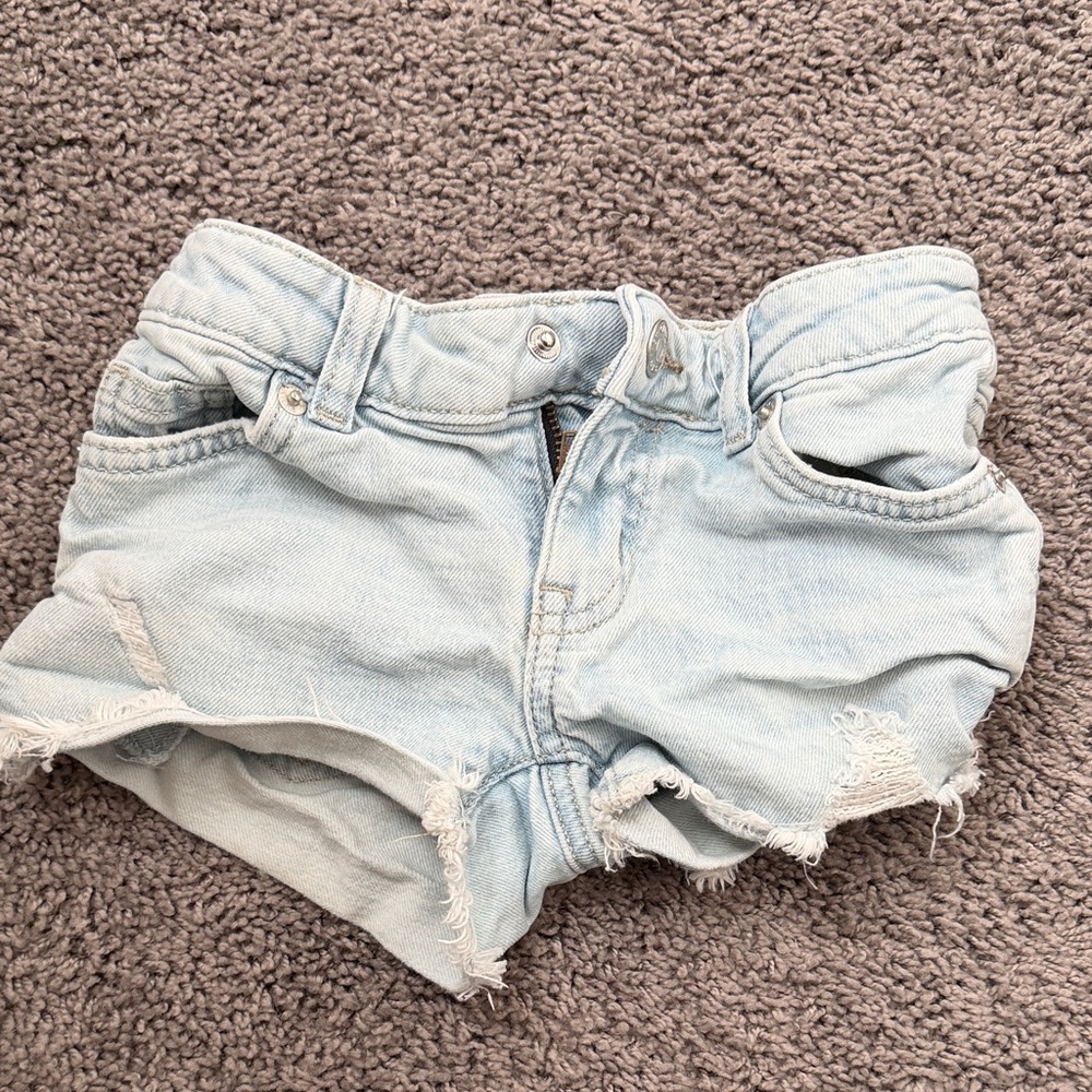 Cat & Jack Light Blue Distressed Denim Shorts